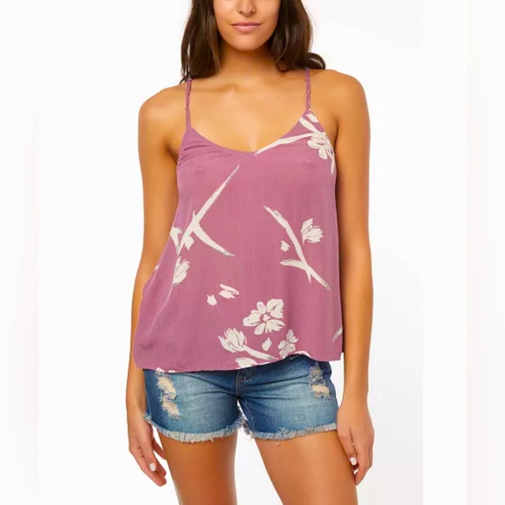 O'Neill Dallie Floral-Print Gauzy Tank Top |Size Small